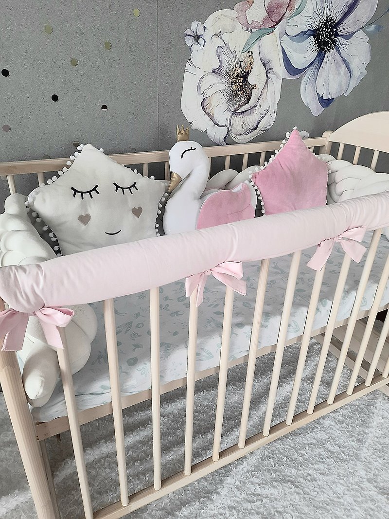 Crib rail guard solid crib safety crib accessories teething.Crib rail guard - Baby Accessories - Cotton & Hemp Multicolor