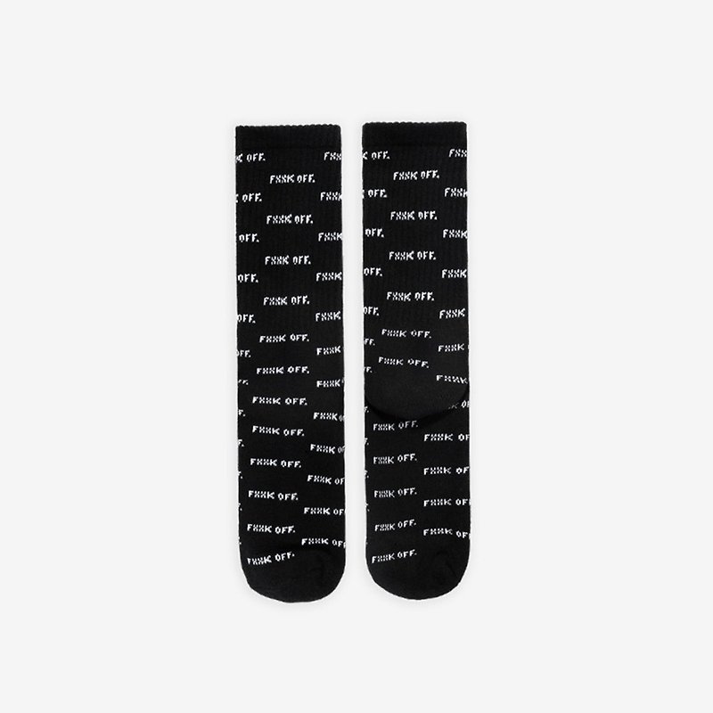 Fun English full version of socks:: black:: - Socks - Cotton & Hemp Black