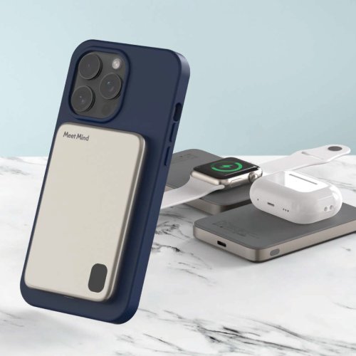 Meet Mind 臺灣 5000mAh Mini Magsafe 3in1磁吸快充行動電源-鋁合金款-有標示wh