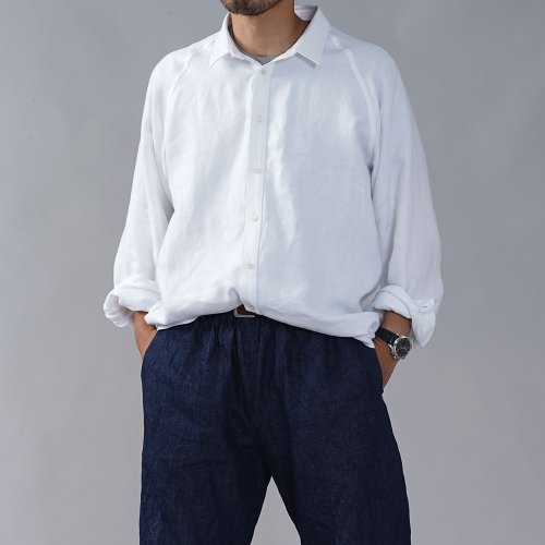 美品 wafu. フランス産リネン100% 白トップス M 美品 wafu