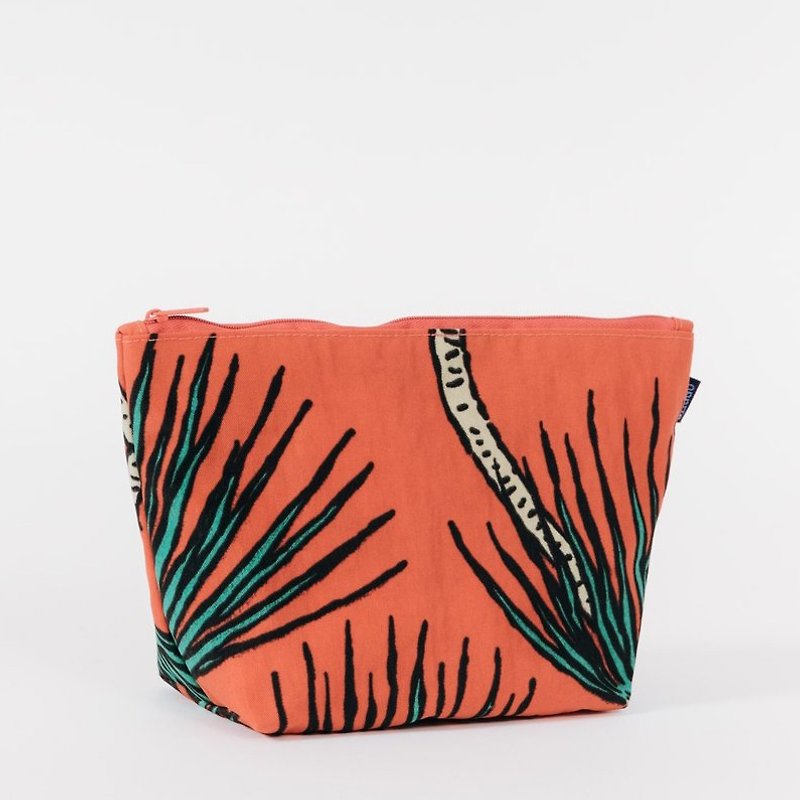 SC. GREEN Print Bag - กระเป๋าเครื่องสำอาง - เส้นใยสังเคราะห์ สีส้ม