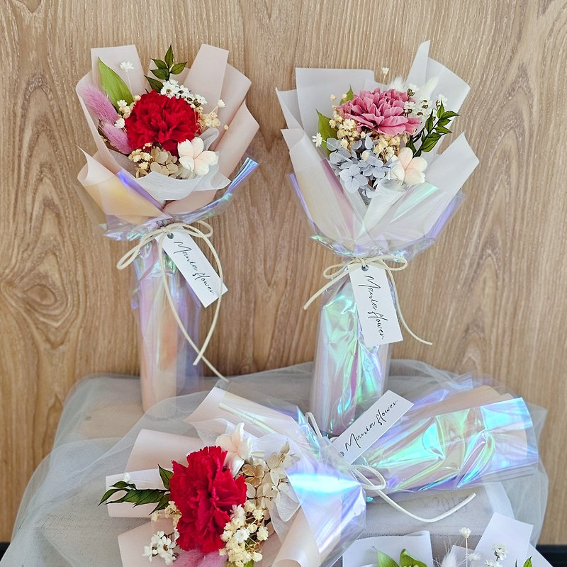 Mother's Day Everlasting Carnation Bouquet/Two Colors Quick Shipping Ready in Stock - ช่อดอกไม้แห้ง - พืช/ดอกไม้ หลากหลายสี