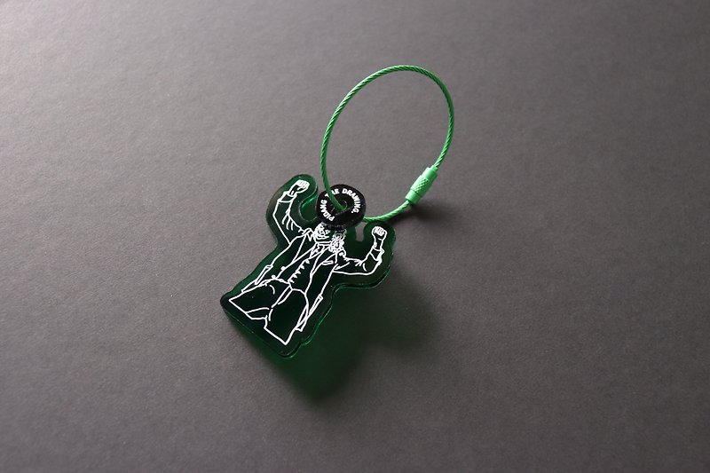 【Joker】Movie Illustration Key Chain - Keychains - Acrylic Green