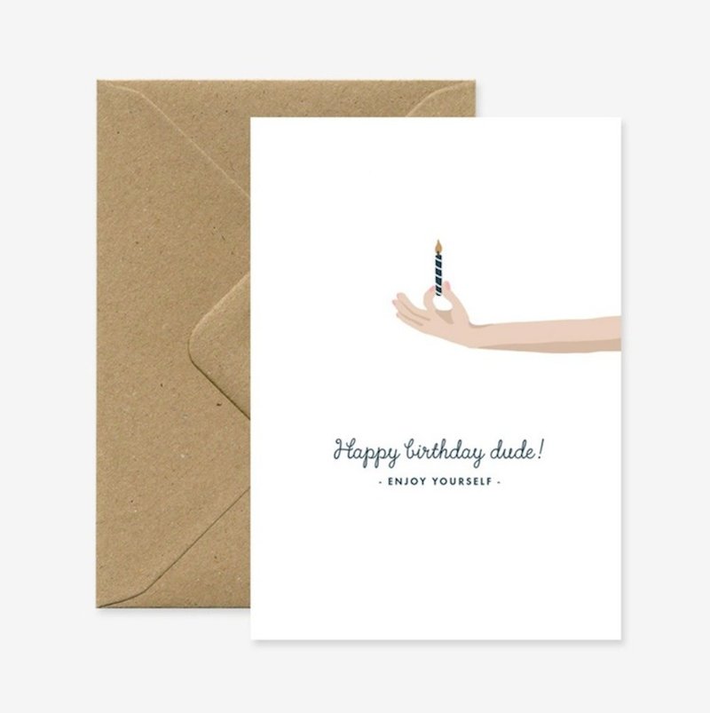 小小蠟燭生日卡 - 卡片/明信片 - 紙 