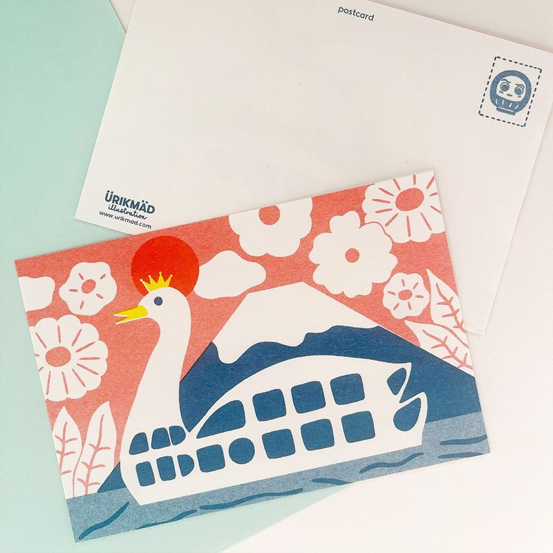 Swan Lake Postcard - การ์ด/โปสการ์ด - กระดาษ สีน้ำเงิน