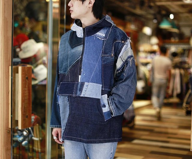 Denim Crazy Patchwork Jacket - Shop First Edition Design Men's Coats &  Jackets - Pinkoi
