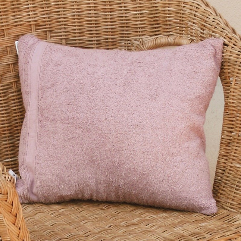 [ワード]厚手の織り綿小さな枕（2色選択）を刺繍することができます - 枕・クッション - コットン・麻 多色