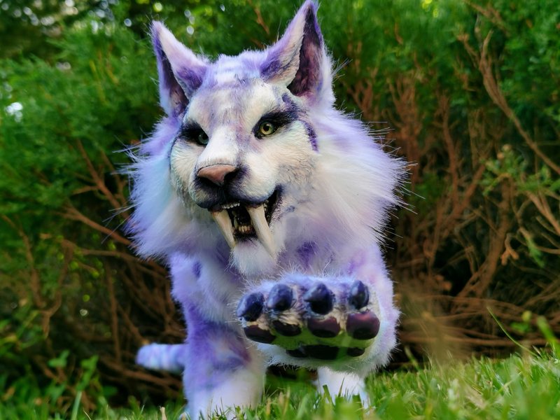 tiger world Warcraft fantasy animal monster poseable art doll-made-to-order - 公仔/玩偶 - 其他人造纖維 多色