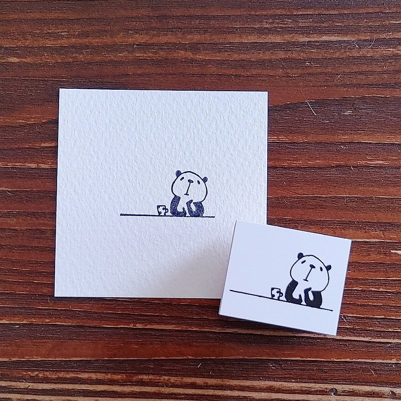 Rubber stamp " Breath Panda" - ตราปั๊ม/สแตมป์/หมึก - ยาง ขาว