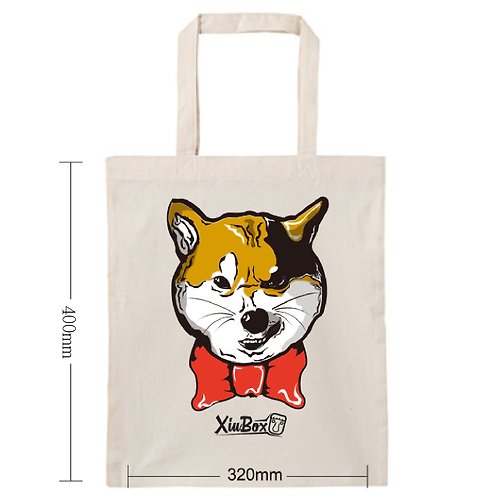 CHIC SHOP 插畫設計館 Shiba 柴犬 狗 插畫 原創設計 環保袋 帆布袋 購物袋 手提袋 包包