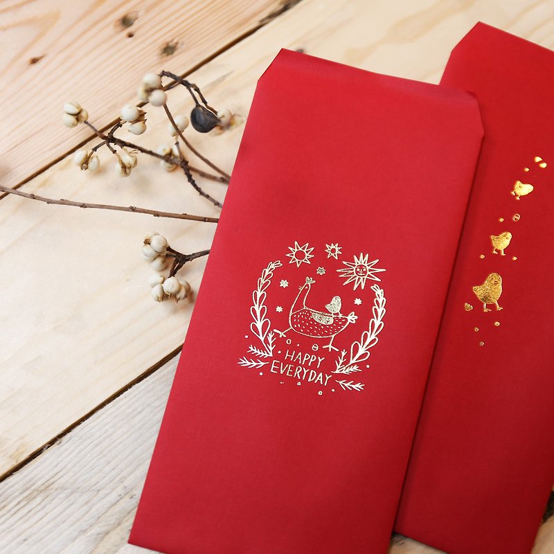 2017 你好紅包袋 雞年限量燙金紅包袋 6入 - 紅包袋/春聯 - 紙 紅色