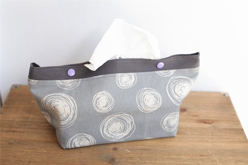 [Japan] cotton and linen simple wind face paper sets. Gray circle - Messenger Bags & Sling Bags - Cotton & Hemp Black