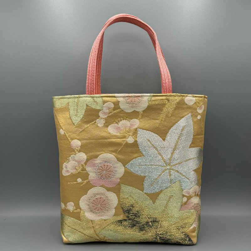 Kimono Obijime Remake Tote bag - Handbags & Totes - Silk Gold