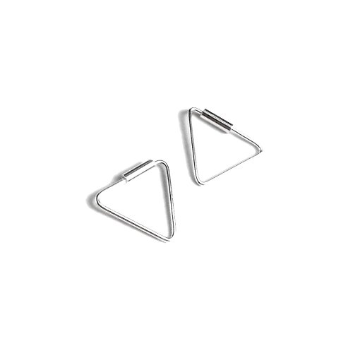 Miss Maru Jewellery 瘋狂幾何 | 極簡(小)三角形幾何925純銀線耳針耳環