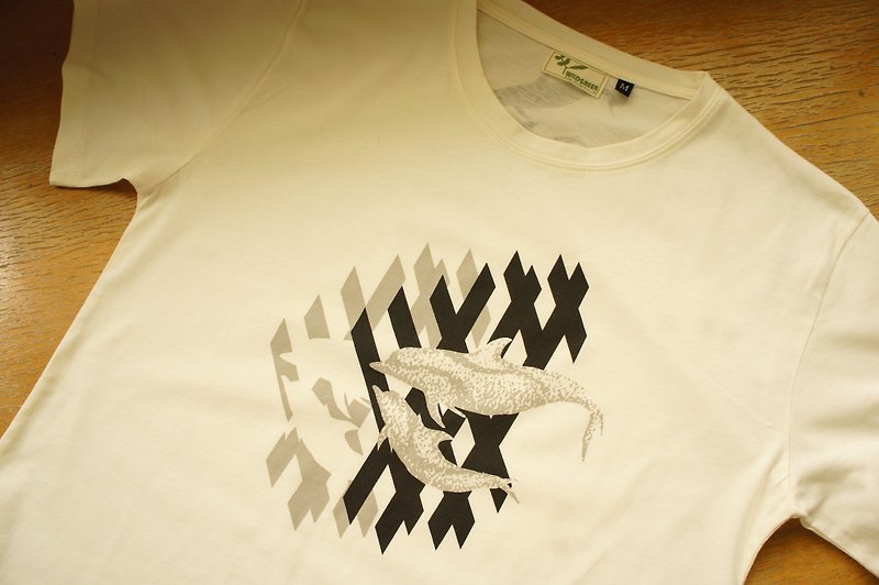 Organic cotton short sleeve【Dolphin】Unisex Tee - Men's T-Shirts & Tops - Cotton & Hemp Gray