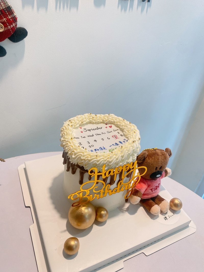 Teddy Bear Party Bear Doll Cake Photo Celebration Cakes Desserts Required to Purchase Dolls - เค้กและของหวาน - อาหารสด 