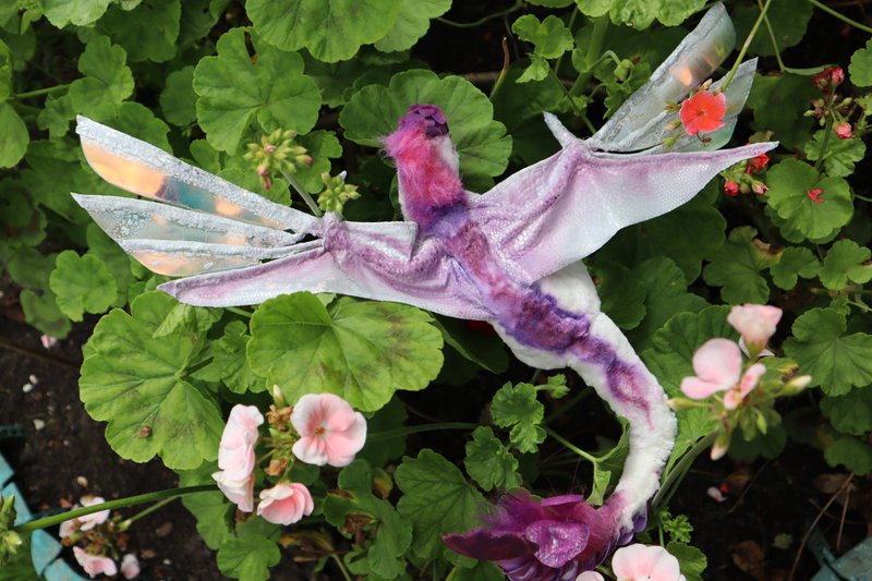Flower Orchid Dragon fantasy animal art doll - 公仔/玩偶 - 其他人造纖維 多色
