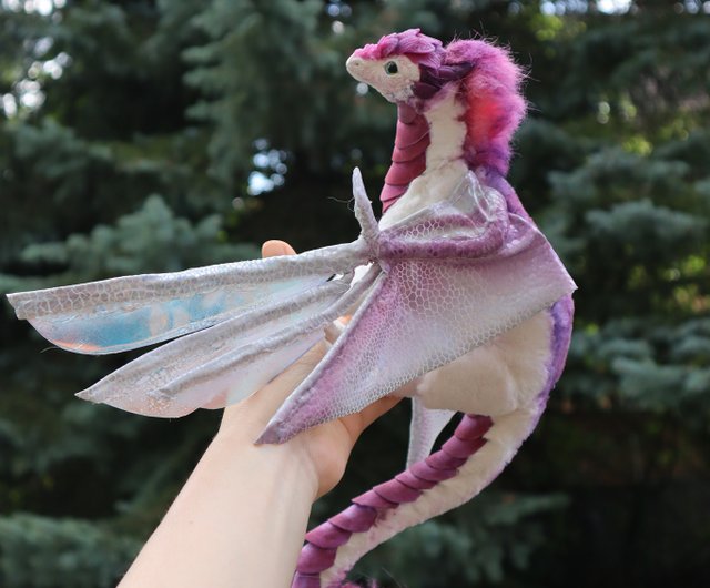 Flower Iris Dragon fantasy animal art doll Shop JFoxMountain Stuffed Dolls Figurines Pinkoi