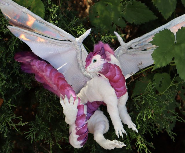 幻獣　神水精龍アートドール　ハンドメイドぬいぐるみホタルガラスオーロラドラゴン 幻獣 神水精龍アートドール ハンドメイドぬいぐるみホタルガラス