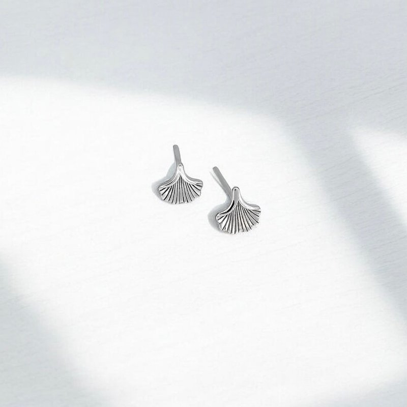 925 sterling silver | Autumn Ginkgo_earrings - ต่างหู - เครื่องประดับ 