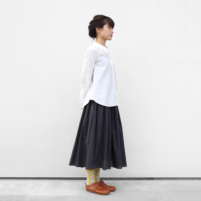 Loose cotton skirt [Sumikuro] - Skirts - Cotton & Hemp Black