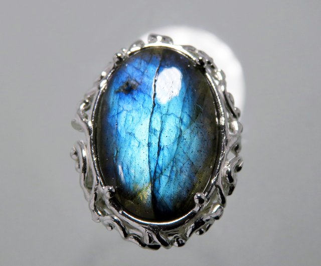 本漆のRenaissance ring ✴︎ラブラドライド 天然石リング フリー 本漆のRenaissance ring ✴︎ラブラドライド 天然石リング