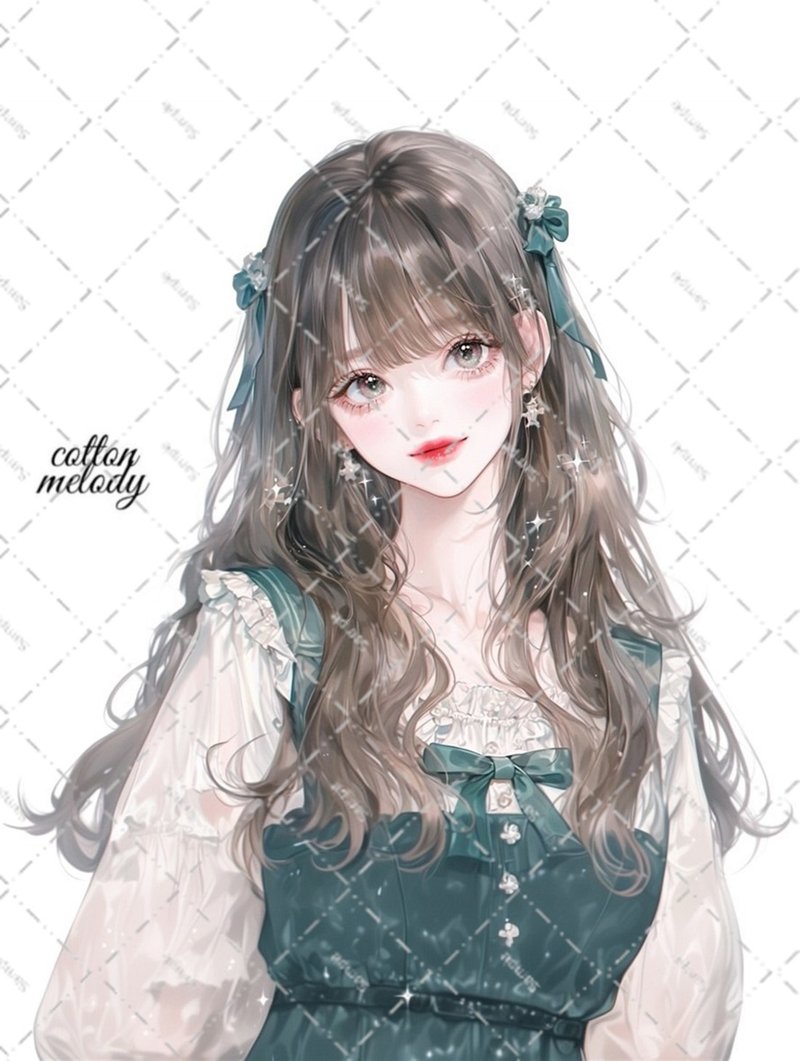 original sticker no.5606 人物ステッカー オリジナルステッカー 人物ステッカー 女の子ステッカー オリジナル人物ステッカー - 貼紙 - 紙 