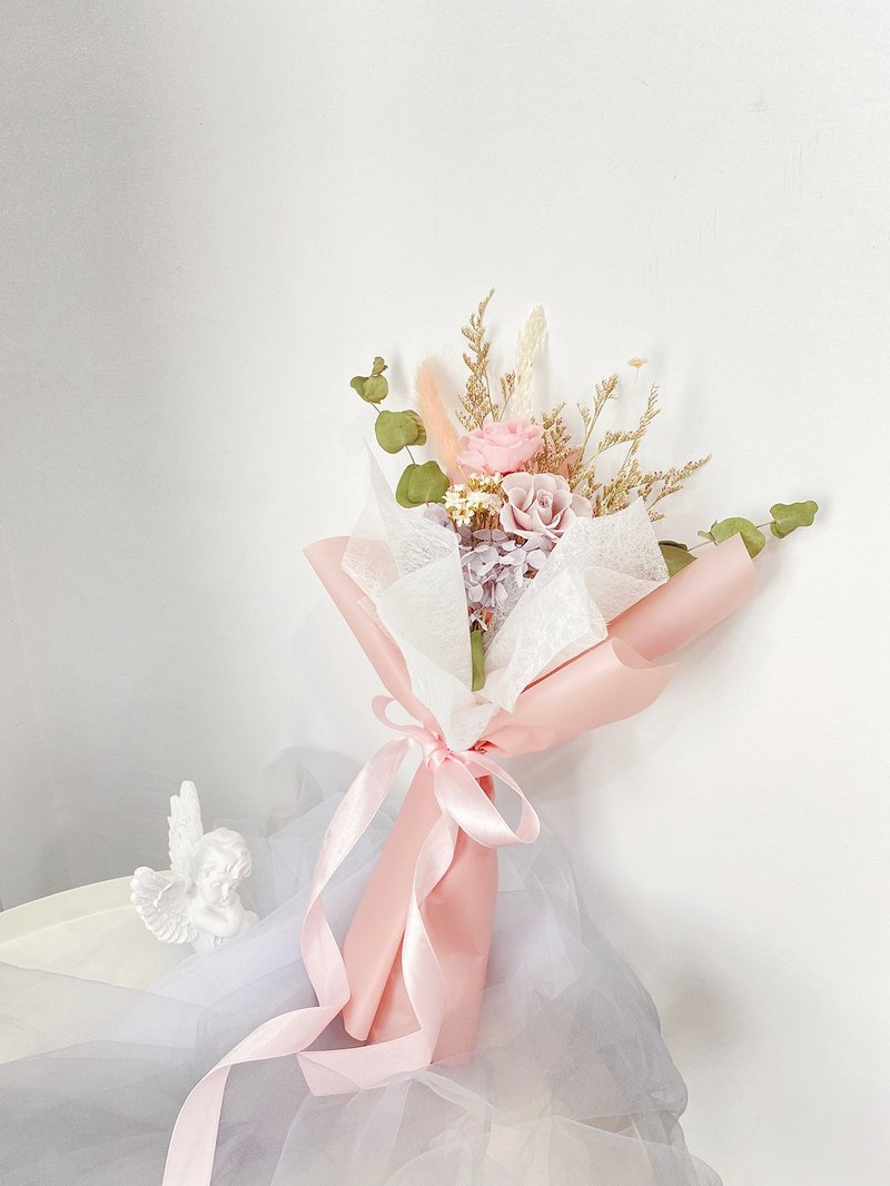 氣質婉約永生花束 不凋花束/生日花束/情人花束 - 乾燥花/永生花 - 植物．花 粉紅色