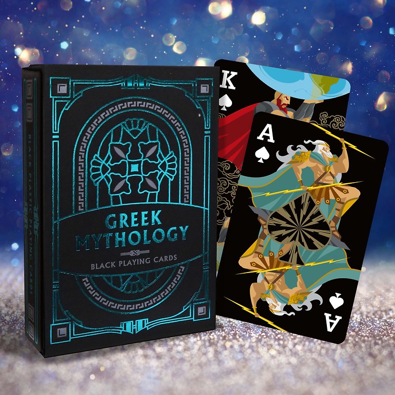 【ROYAL】Greek Mythology – Green Magic Playing Cards (Black Diamond) - Board Games & Toys - Plastic Multicolor