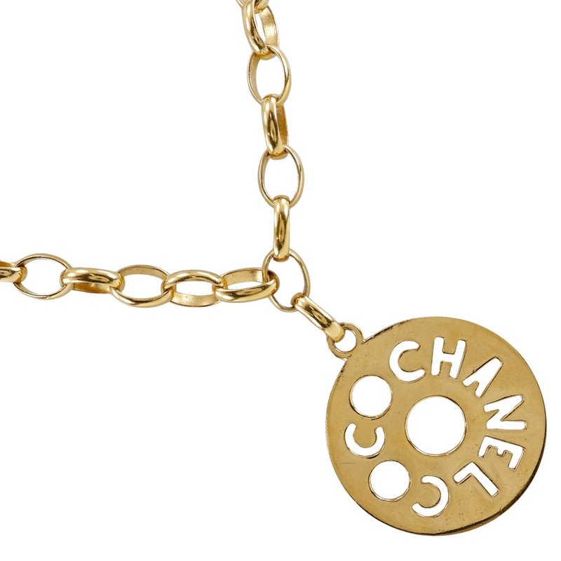 【日本直送】シャネル CHANEL ラウンドロゴ ネックレス ヴィンテージ 金メッキ 約170g レディース【中古】 - 項鍊 - 其他金屬 金色