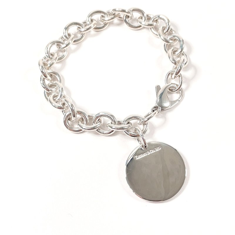 【日本直送 中古美品】ティファニー TIFFANY&Co. ブレスレット ラウンドタグ シルバー925 シルバー アクセサリー - 手鍊/手環 - 純銀 銀色