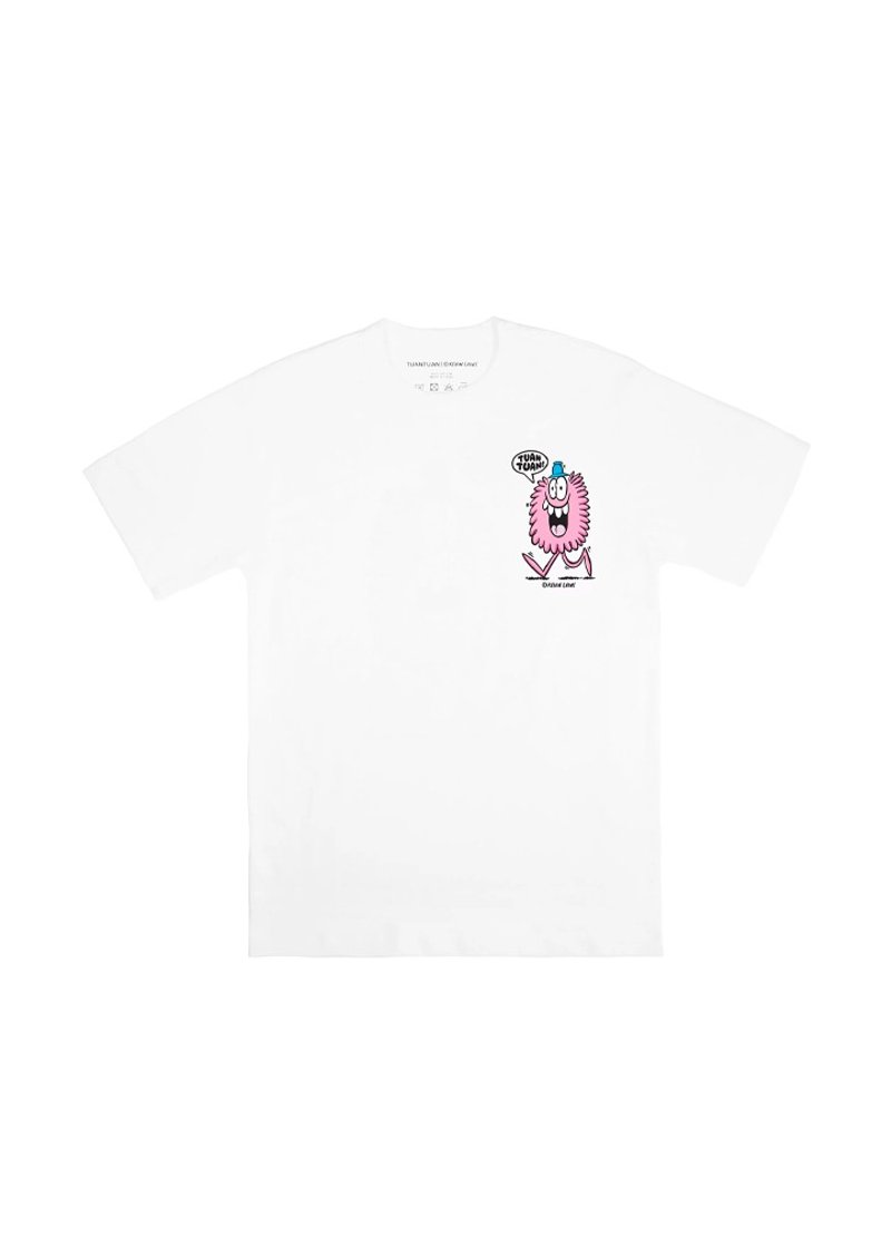 Tuantuan x Kevin Lyons Little Monster International Joint Cotton T-shirt - Women's T-Shirts - Cotton & Hemp White