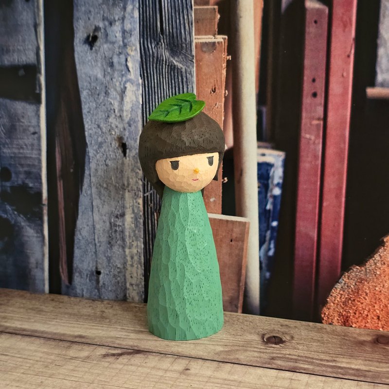 處女座 木雕(現貨) - 公仔/玩偶 - 木頭 多色