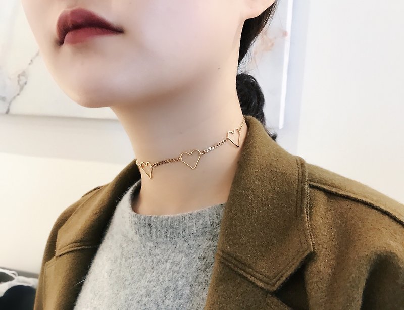 Valentine's Day Chocker & Bracelets - Necklaces - Other Metals Gold