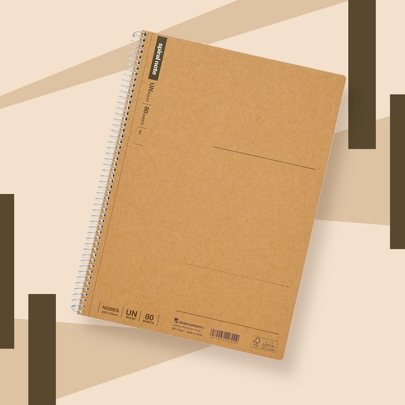 Maruman 牛皮經典活頁空白B5筆記本80張 - 筆記本/手帳 - 紙 卡其色