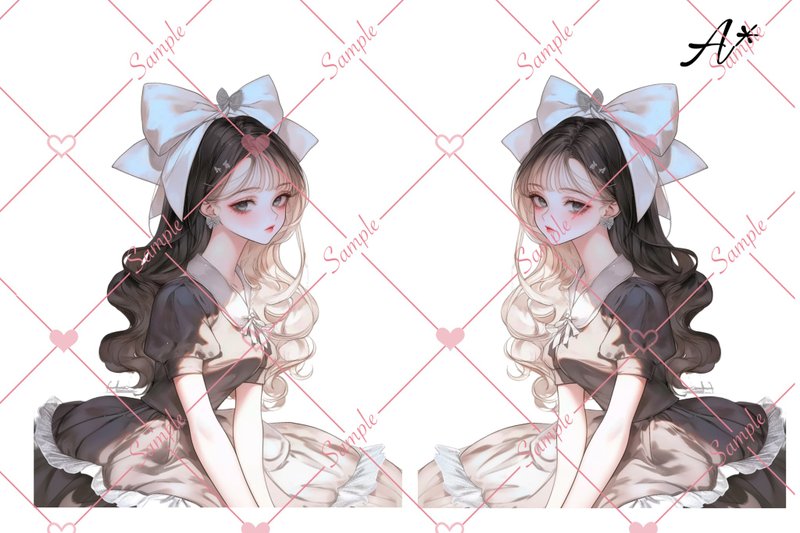 原創人物貼紙 裝飾貼紙 P006 一組5張 - 貼紙 - 紙 