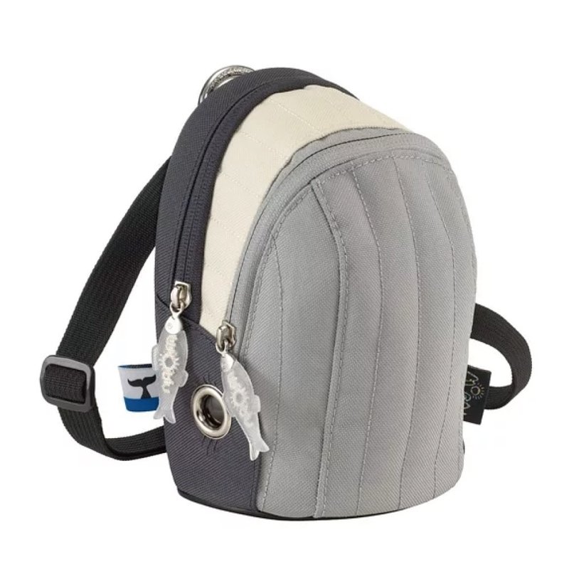 Morn Creations Genuine Blue Whale Small Bag-Gray (BW-108-GY) - Backpacks - Other Materials Black