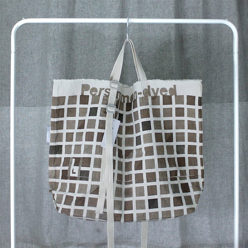 Black checkered pattern canvas bag-CK/BK-F-001 - Handbags & Totes - Cotton & Hemp 