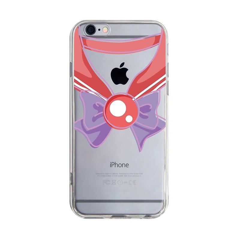 Sailor Uniform Purple Red Transparent Phone Case iPhone 12 11 X Max Samsung Sony - เคส/ซองมือถือ - พลาสติก สีม่วง