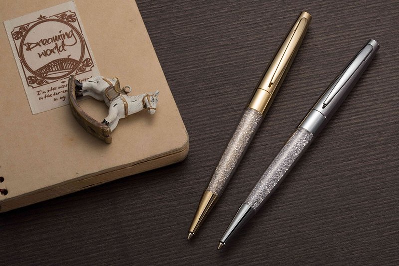 【DT&CREATION】晶瑩剔透無瑕人生水晶原子筆 - 奢華金 - 原子筆/中性筆 - 其他金屬 金色