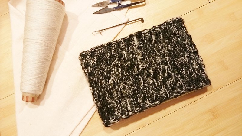 Lan Handmade Knit Headband (Black & White) - Headbands - Other Materials Black