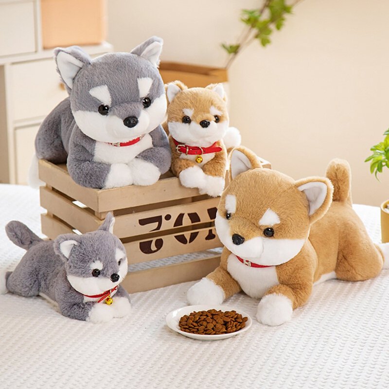 Shiba Inu University simulation Shiba Inu fluffy doll Shiba Inu doll simulation doll Shiba Inu doll - ของเล่นเด็ก - วัสดุอื่นๆ 