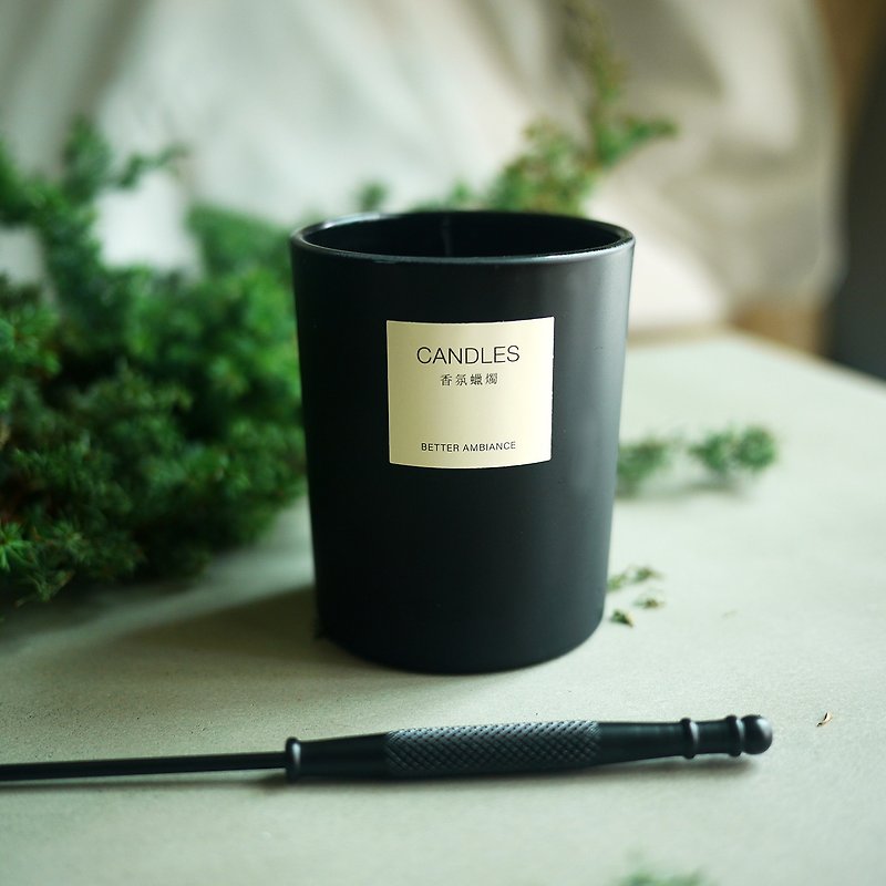 Ink black scented candle 150ML / with cover - Fragrances - Wax Black