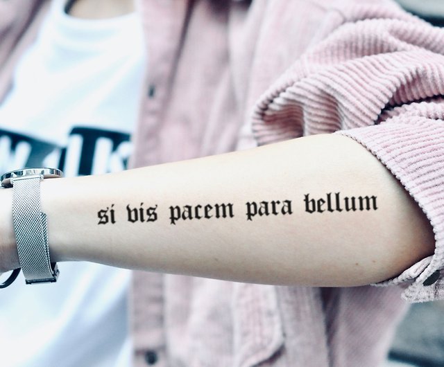Si Vis Pacem Para Bellum Temporary Tattoo Sticker (Set of OhMyTat - Temporary Tattoos - Pinkoi