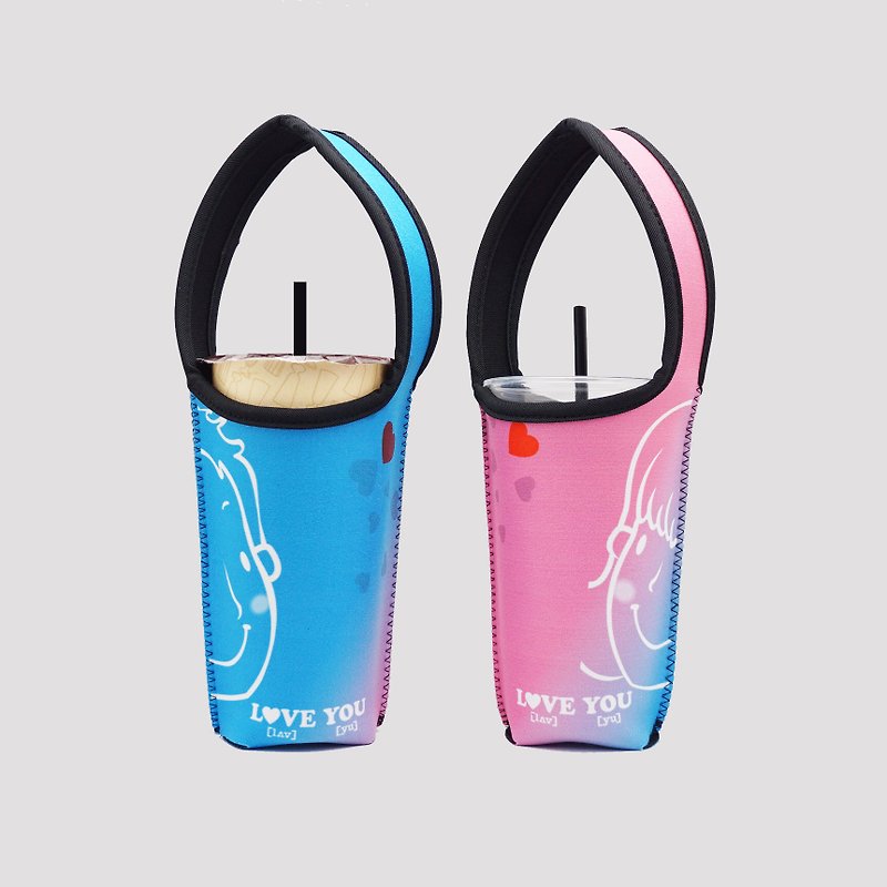 BLR 環保 飲料提袋 情人 HKYK 聯名款 香港設計師 Ti 45 - 飲料提袋/杯袋/杯套 - 聚酯纖維 多色
