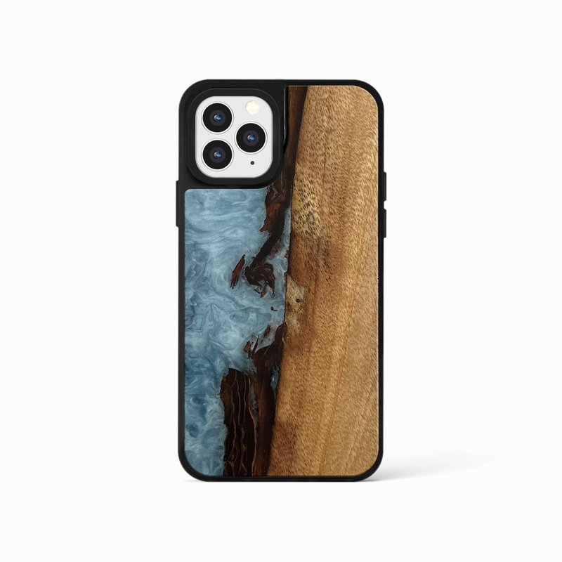 iPhone16ProMax epoxy wooden resin phone case - South - เคส/ซองมือถือ - ไม้ หลากหลายสี