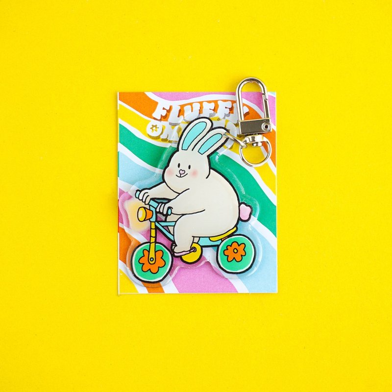 Fluffy Omelet - Keychain / Pin / Phone Grip - RABBY - 手機/平板支架 - 壓克力 多色