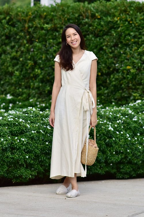 Taiwaree|Summer Lifestyle Isabella Linen Dress| made-to-order | custom size