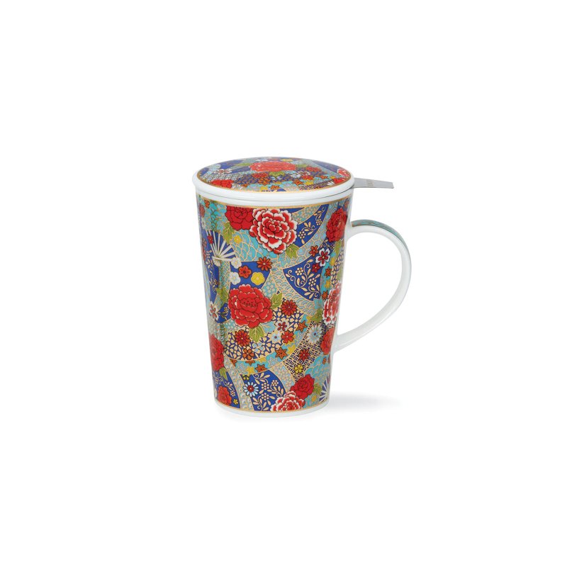 【100% Made in UK】Dunoon Japanese style bone china mug set-440ml - แก้วมัค/แก้วกาแฟ - เครื่องลายคราม สีแดง