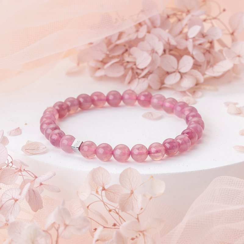 D10701 Madagascar Rose Quartz | Natural Energy Bracelet | 6-7mm - สร้อยข้อมือ - คริสตัล สึชมพู